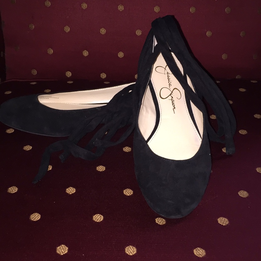 Women’s New Jessica Simpson  Black Suede Flat SZ 6
